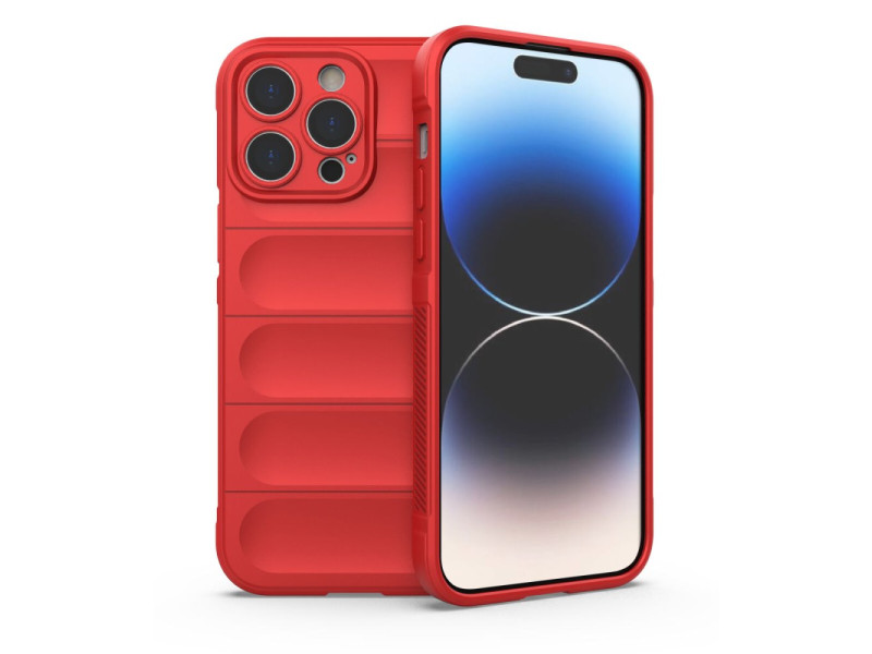 Newface iPhone 13 Pro Max Kılıf Optimum Silikon - Kırmızı