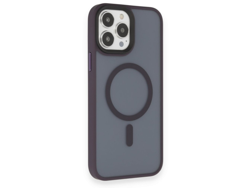 Newface iPhone 13 Pro Max Kılıf Trex Magneticsafe Kapak - Derin Mor