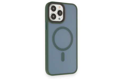 Newface iPhone 13 Pro Max Kılıf Trex Magneticsafe Kapak - Koyu Yeşil