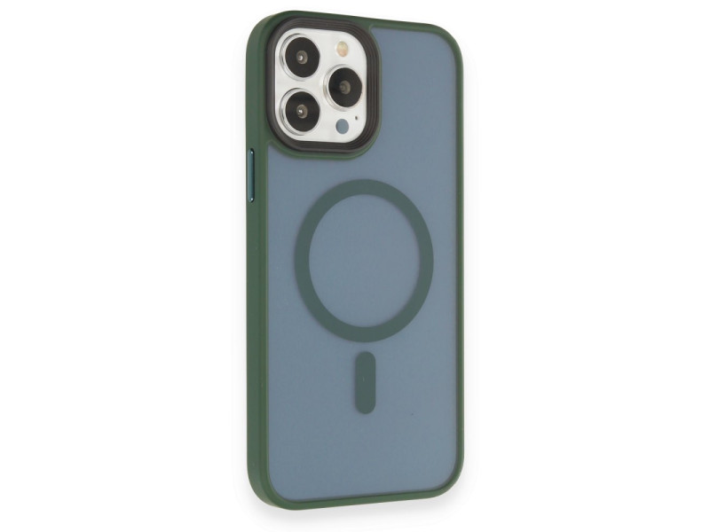 Newface iPhone 13 Pro Max Kılıf Trex Magneticsafe Kapak - Koyu Yeşil