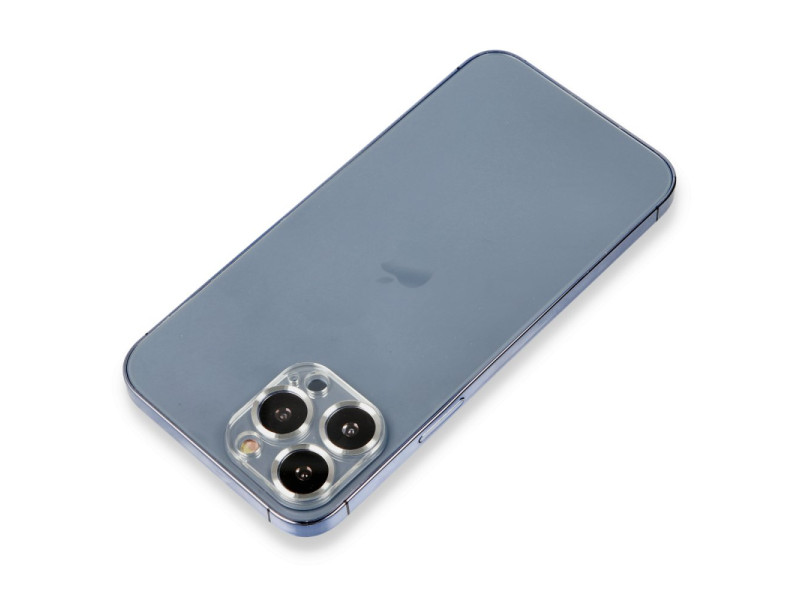 Newface iPhone 13 Pro Metal Kamera Lens Koruma Cam - Gümüş