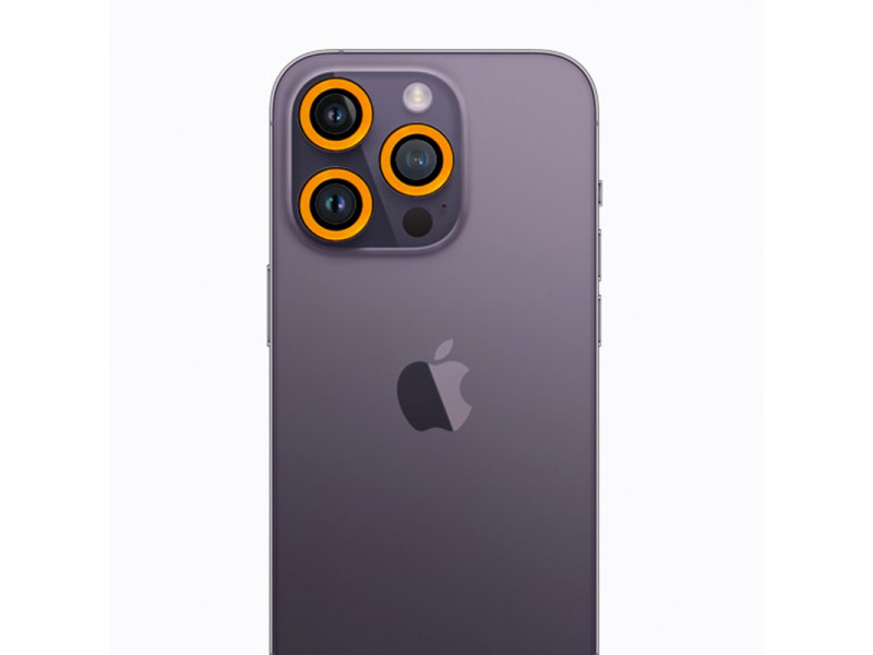 Newface iPhone 13 Pro Neon Fosforlu Kamera Lens - Sarı
