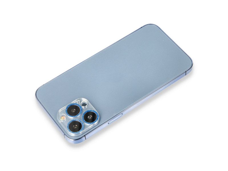 Newface iPhone 13 Pro Shine Kamera Lens Koruma Cam - Mavi