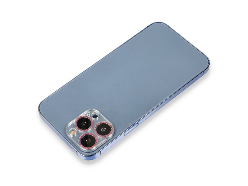 Newface iPhone 13 Pro Shine Kamera Lens Koruma Cam - Pembe