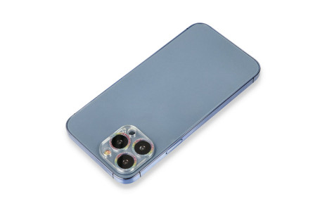 Newface iPhone 13 Pro Shine Kamera Lens Koruma Cam - Rainbow