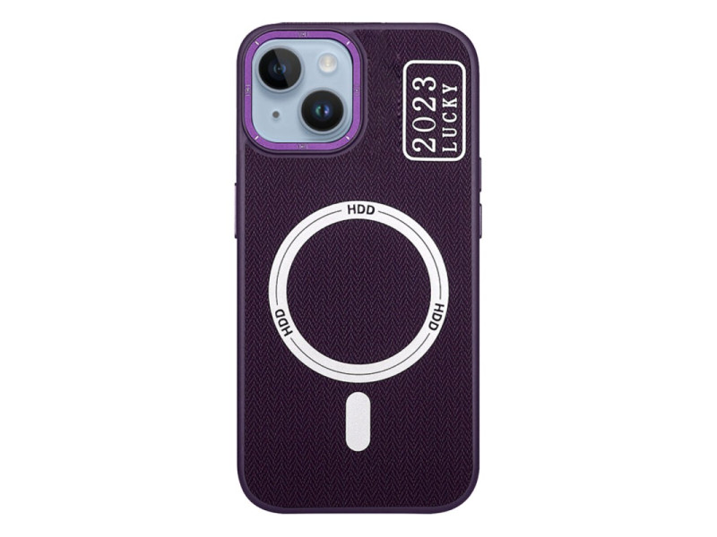 HDD iPhone 14 Kılıf HBC-157 Granada Magneticsafe Kapak - Derin Mor