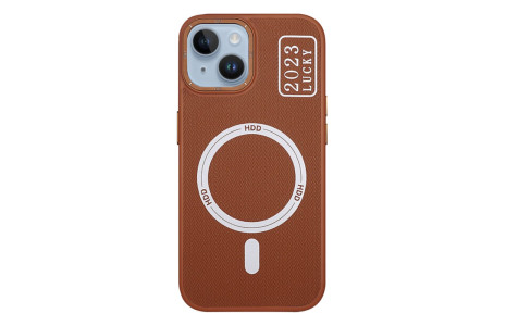 HDD iPhone 14 Kılıf HBC-157 Granada Magneticsafe Kapak - Kahverengi