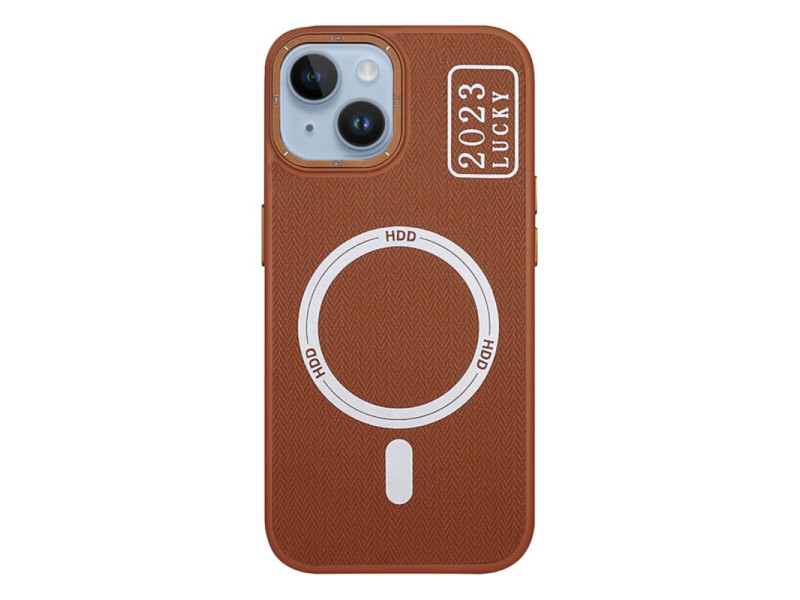 HDD iPhone 14 Kılıf HBC-157 Granada Magneticsafe Kapak - Kahverengi