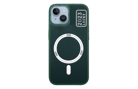 HDD iPhone 14 Kılıf HBC-157 Granada Magneticsafe Kapak - Koyu Yeşil