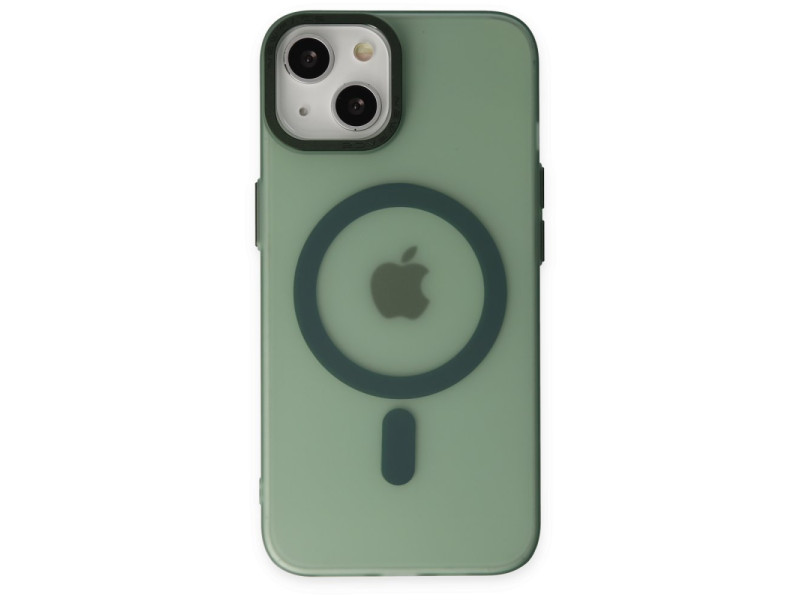 Newface iPhone 14 Kılıf Lodos Magneticsafe Mat Kapak - Köknar Yeşili