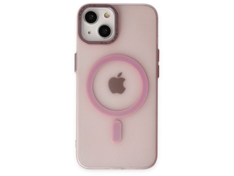 Newface iPhone 14 Kılıf Lodos Magneticsafe Mat Kapak - Pembe