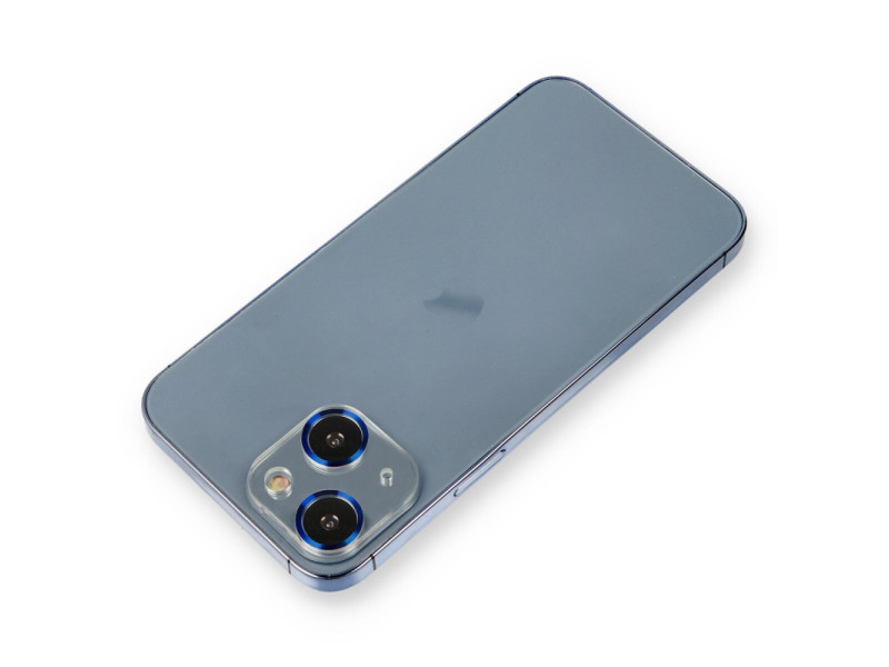 Newface iPhone 14 Metal Kamera Lens Koruma Cam - Mavi