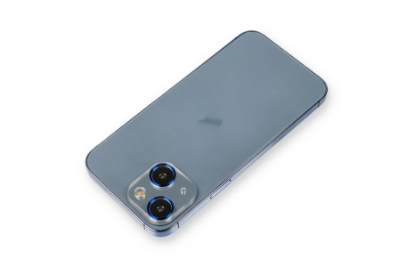 Newface iPhone 14 Plus Metal Kamera Lens Koruma Cam - Mavi