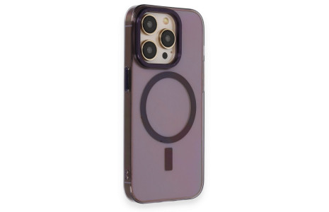 Newface iPhone 14 Pro Kılıf Anka PC Magneticsafe Sert Metal Kapak - Mor