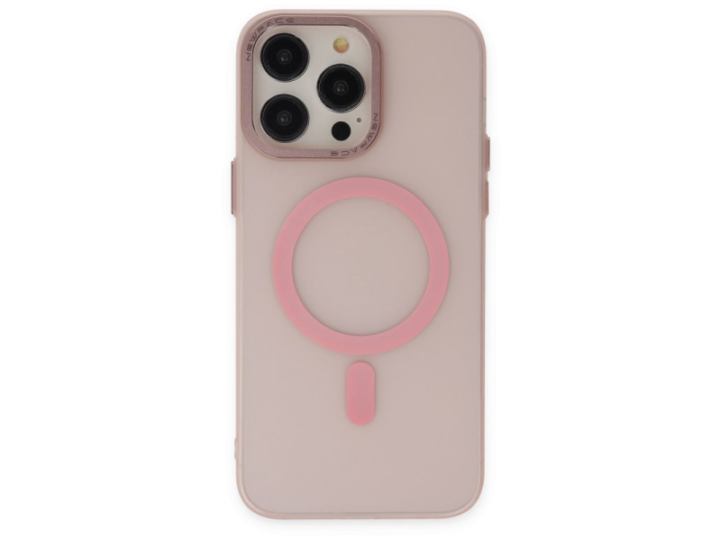 Newface iPhone 14 Pro Kılıf Lodos Magneticsafe Mat Kapak - Pembe