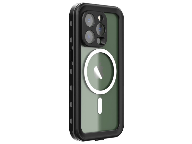 Newface iPhone 14 Pro Kılıf Red Pepper Magneticsafe Su Geçirmez Kılıf - Siyah-Gri