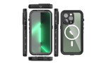 Newface iPhone 14 Pro Kılıf Red Pepper Magneticsafe Su Geçirmez Kılıf - Siyah-Gri