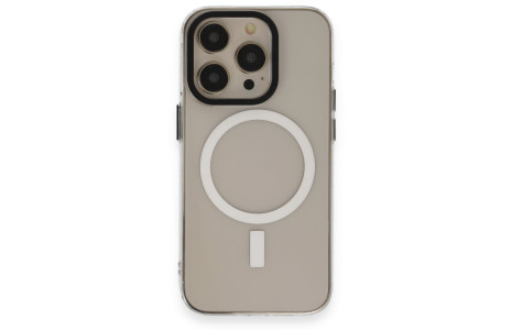 Newface iPhone 14 Pro Max Kılıf Anka PC Magneticsafe Sert Metal Kapak - Şeffaf