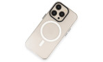 Newface iPhone 14 Pro Max Kılıf Anka PC Magneticsafe Sert Metal Kapak - Şeffaf