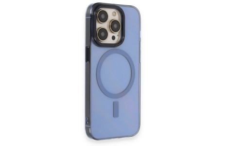 Newface iPhone 14 Pro Max Kılıf Anka PC Magneticsafe Sert Metal Kapak - Sierra Blue