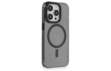 Newface iPhone 14 Pro Max Kılıf Anka PC Magneticsafe Sert Metal Kapak - Siyah