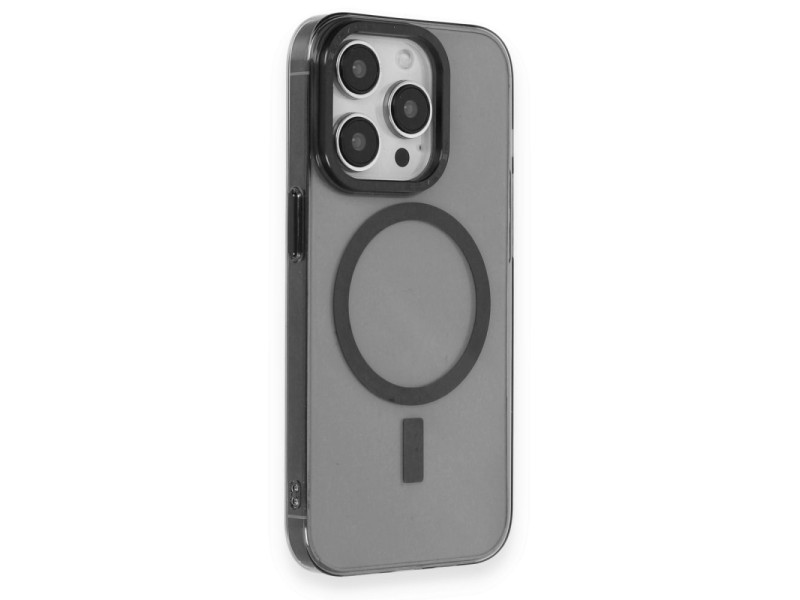 Newface iPhone 14 Pro Max Kılıf Anka PC Magneticsafe Sert Metal Kapak - Siyah