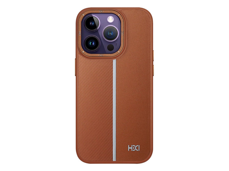 HDD iPhone 14 Pro Max Kılıf HBC-155 Lizbon Kapak - Kahverengi