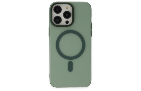 Newface iPhone 14 Pro Max Kılıf Lodos Magneticsafe Mat Kapak - Köknar Yeşili