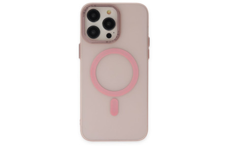 Newface iPhone 14 Pro Max Kılıf Lodos Magneticsafe Mat Kapak - Pembe