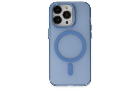 Newface iPhone 14 Pro Max Kılıf Lodos Magneticsafe Mat Kapak - Sierra Blue