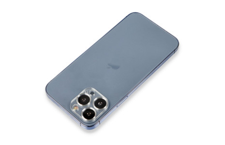 Newface iPhone 14 Pro Max Metal Kamera Lens Koruma Cam - Gümüş