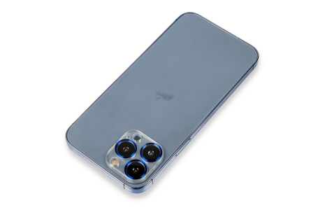 Newface iPhone 14 Pro Metal Kamera Lens Koruma Cam - Mavi