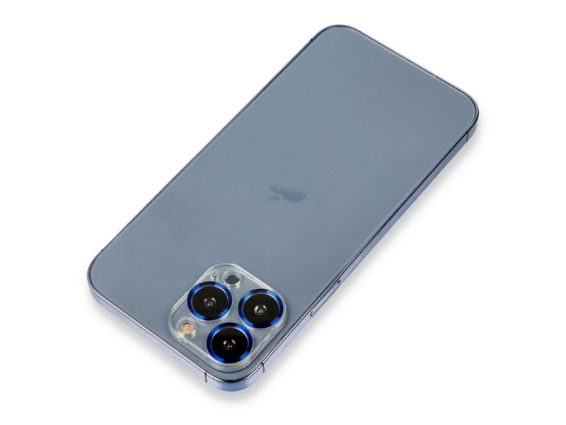 Newface iPhone 14 Pro Metal Kamera Lens Koruma Cam - Mavi