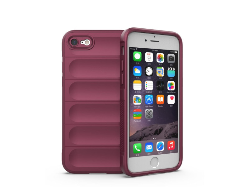 Newface iPhone 7 Kılıf Optimum Silikon - Bordo