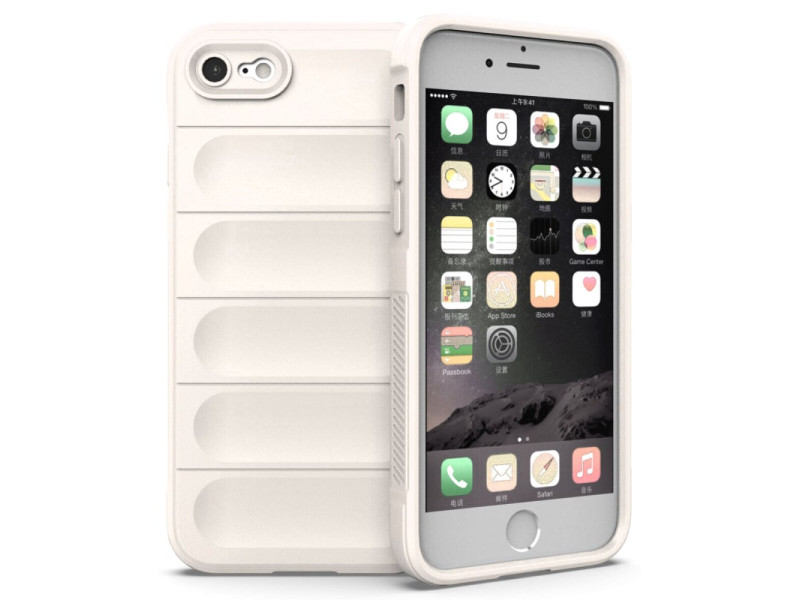 Newface iPhone 8 Kılıf Optimum Silikon - Krem