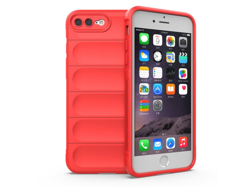 Newface iPhone 8 Plus Kılıf Optimum Silikon - Kırmızı