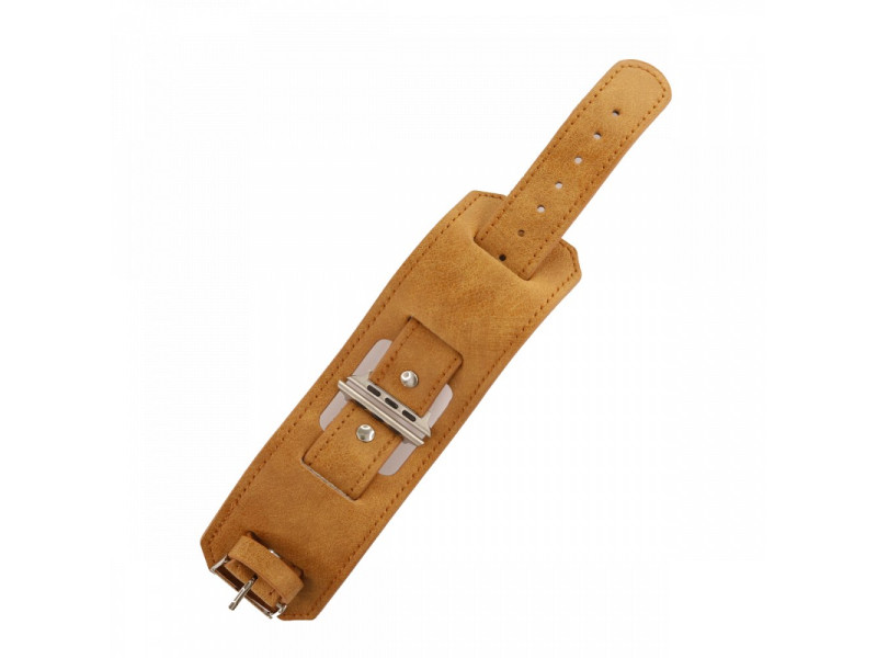 Newface Apple Watch 45mm NL17 Deri Kordon - Taba