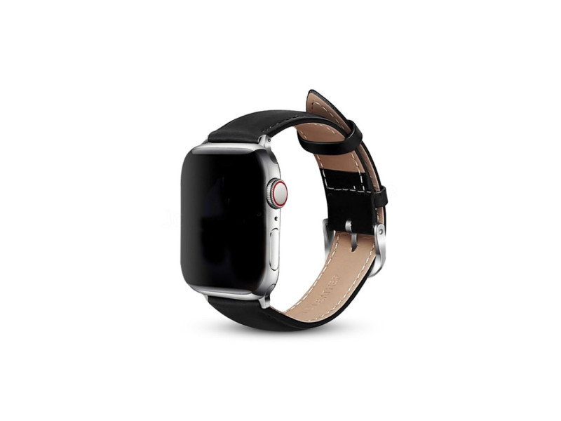 Newface Apple Watch 44mm NL26 Deri Kordon - Siyah