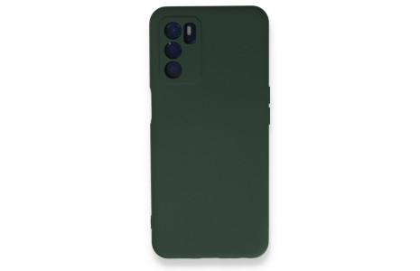 Newface Oppo A55 Kılıf Nano içi Kadife Silikon - Koyu Yeşil