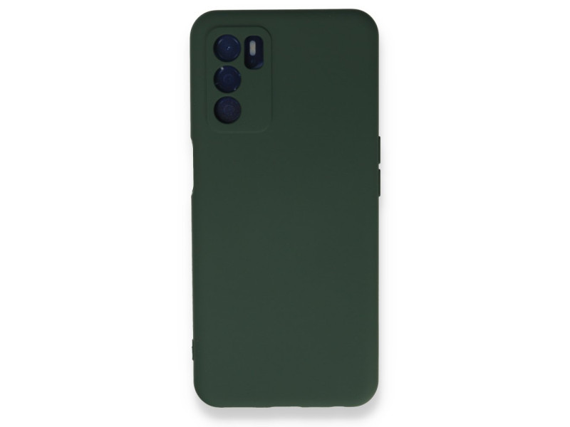Newface Oppo A55 Kılıf Nano içi Kadife Silikon - Koyu Yeşil