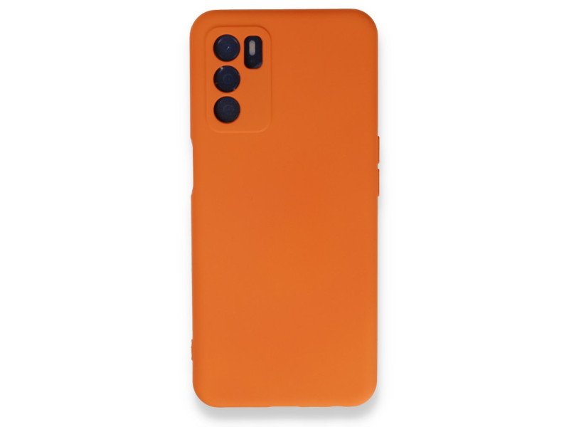 Newface Oppo A55 Kılıf Nano içi Kadife Silikon - Turuncu