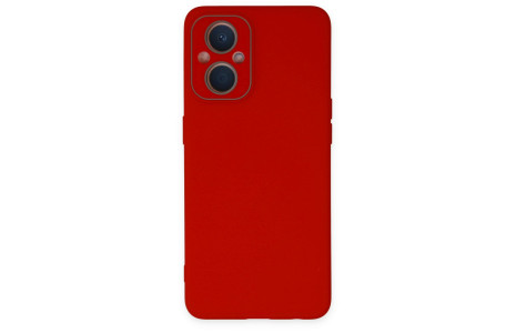 Newface Oppo Reno 8 Lite Kılıf Lansman Glass Kapak - Kırmızı