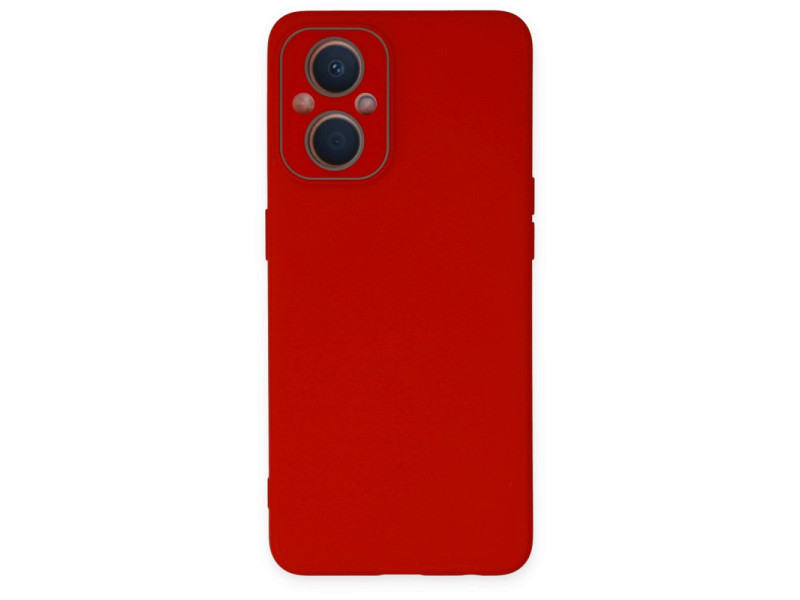 Newface Oppo Reno 8 Lite Kılıf Lansman Glass Kapak - Kırmızı