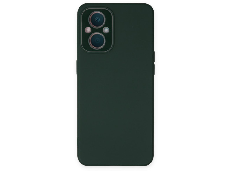 Newface Oppo Reno 8 Lite Kılıf Lansman Glass Kapak - Koyu Yeşil