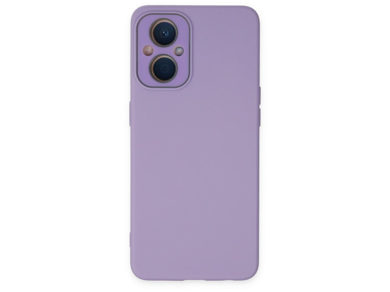 Newface Oppo Reno 8 Lite Kılıf Lansman Glass Kapak - Lila