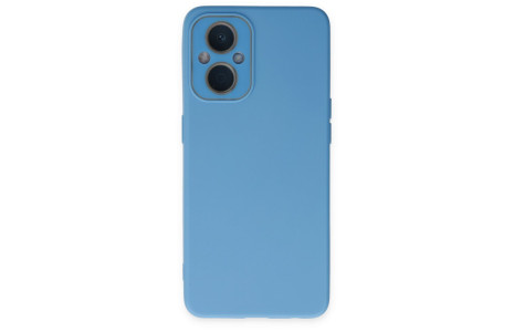 Newface Oppo Reno 8 Lite Kılıf Lansman Glass Kapak - Mavi