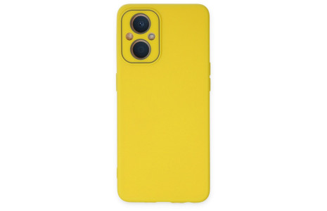 Newface Oppo Reno 8 Lite Kılıf Lansman Glass Kapak - Sarı
