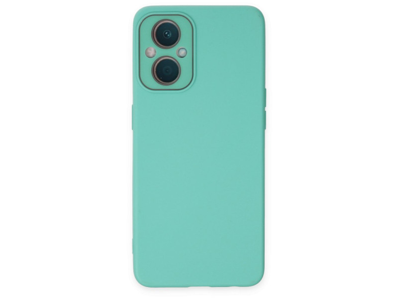 Newface Oppo Reno 8 Lite Kılıf Lansman Glass Kapak - Turkuaz