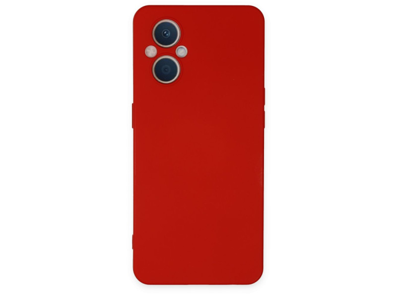 Newface Oppo Reno 8 Lite Kılıf Nano içi Kadife Silikon - Kırmızı