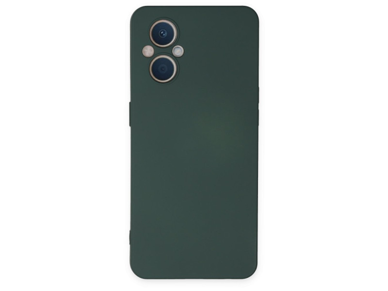 Newface Oppo Reno 8 Lite Kılıf Nano içi Kadife Silikon - Koyu Yeşil